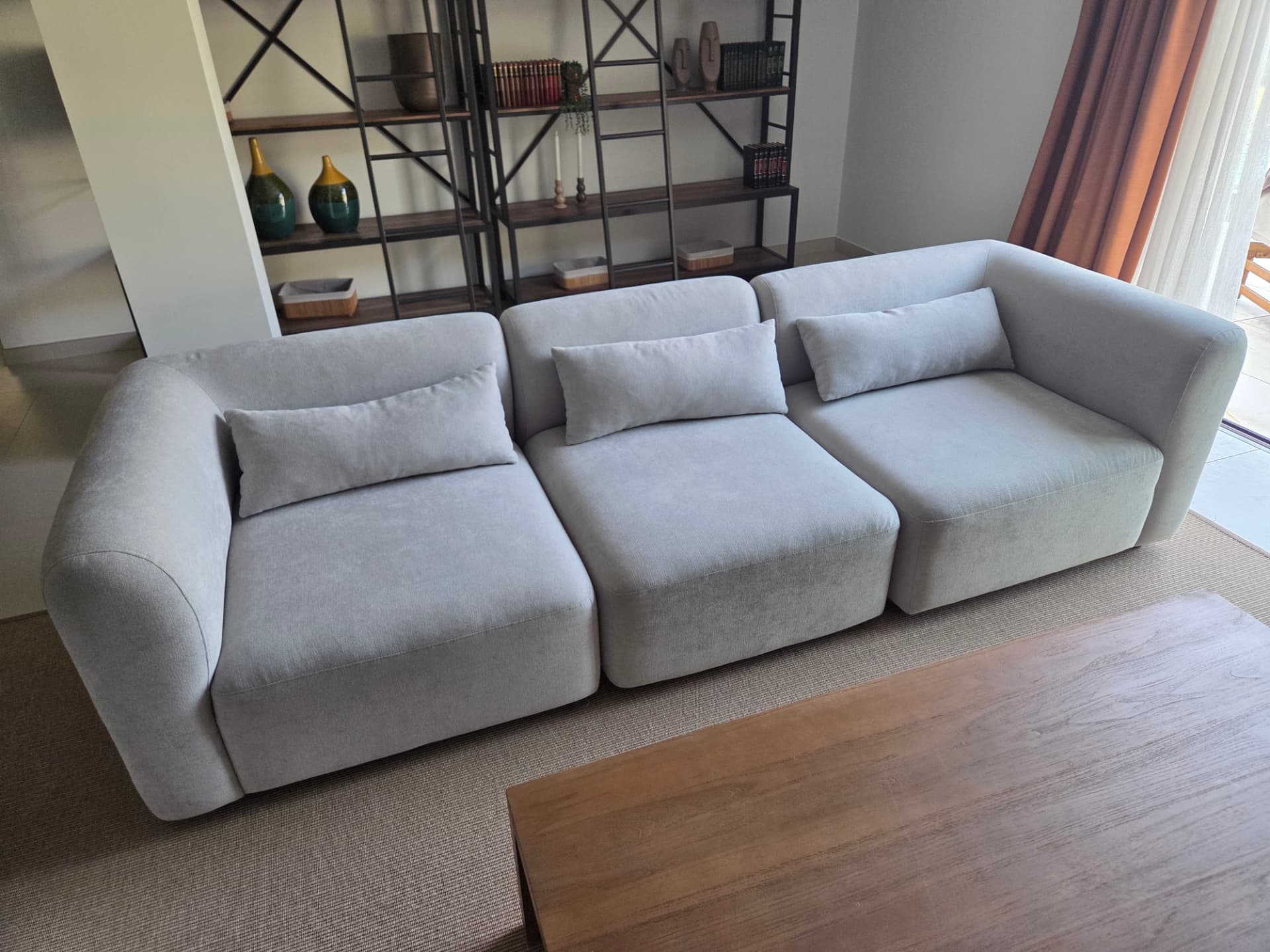 Zetel met losse elementen na